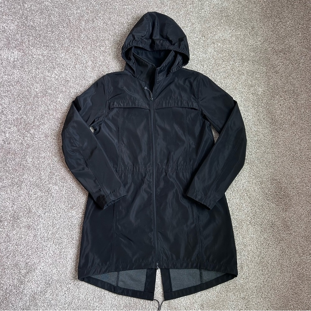 Mondetta Outdoor Project Women's XS Black Windbreaker Rain Jacket Hooded Long